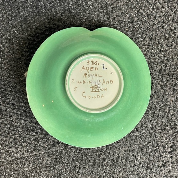 Vintage Royal Zuid Holland GOUDA Areo Holland Dutch Handled Dish Art Pottery - Picture 5 of 5